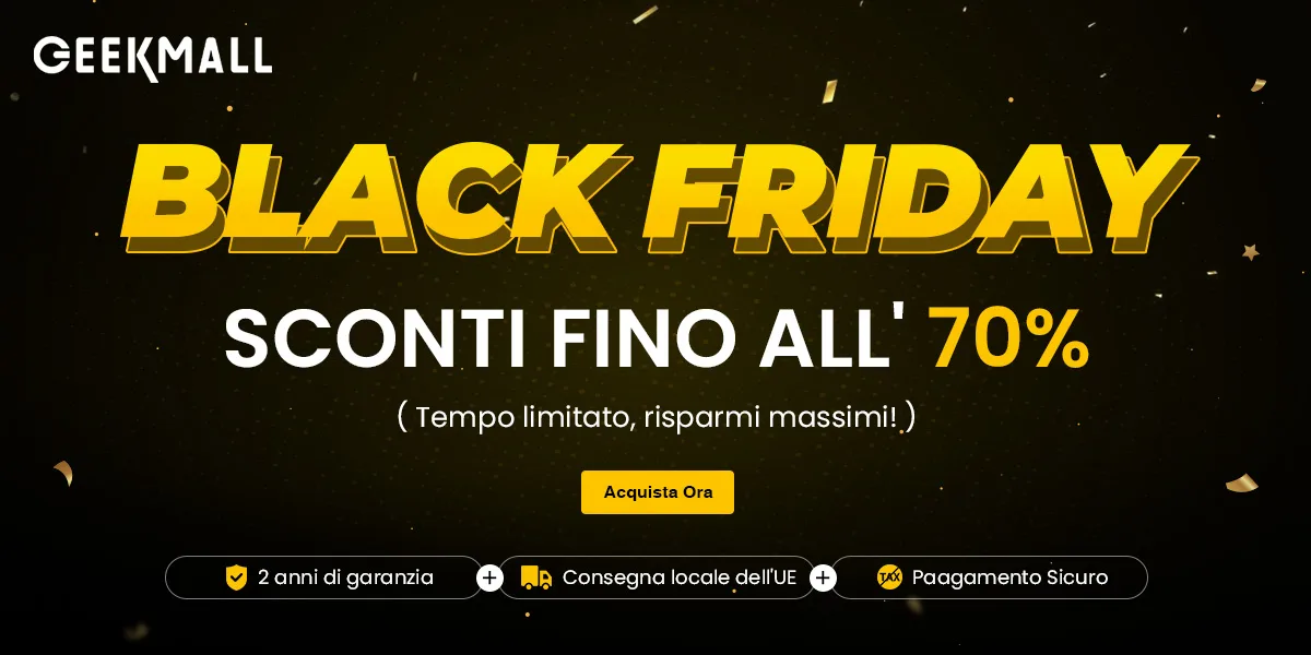 Black Friday 2024 GeekMall, tecnologia in sconto fino al 70% - macitynet.it