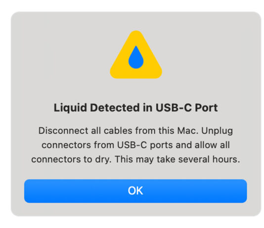 Alcuni MacBook con macOS Sequoia possono viualizzare avviso se rilevano la presenza di liquidi all'interno - macitynet.it