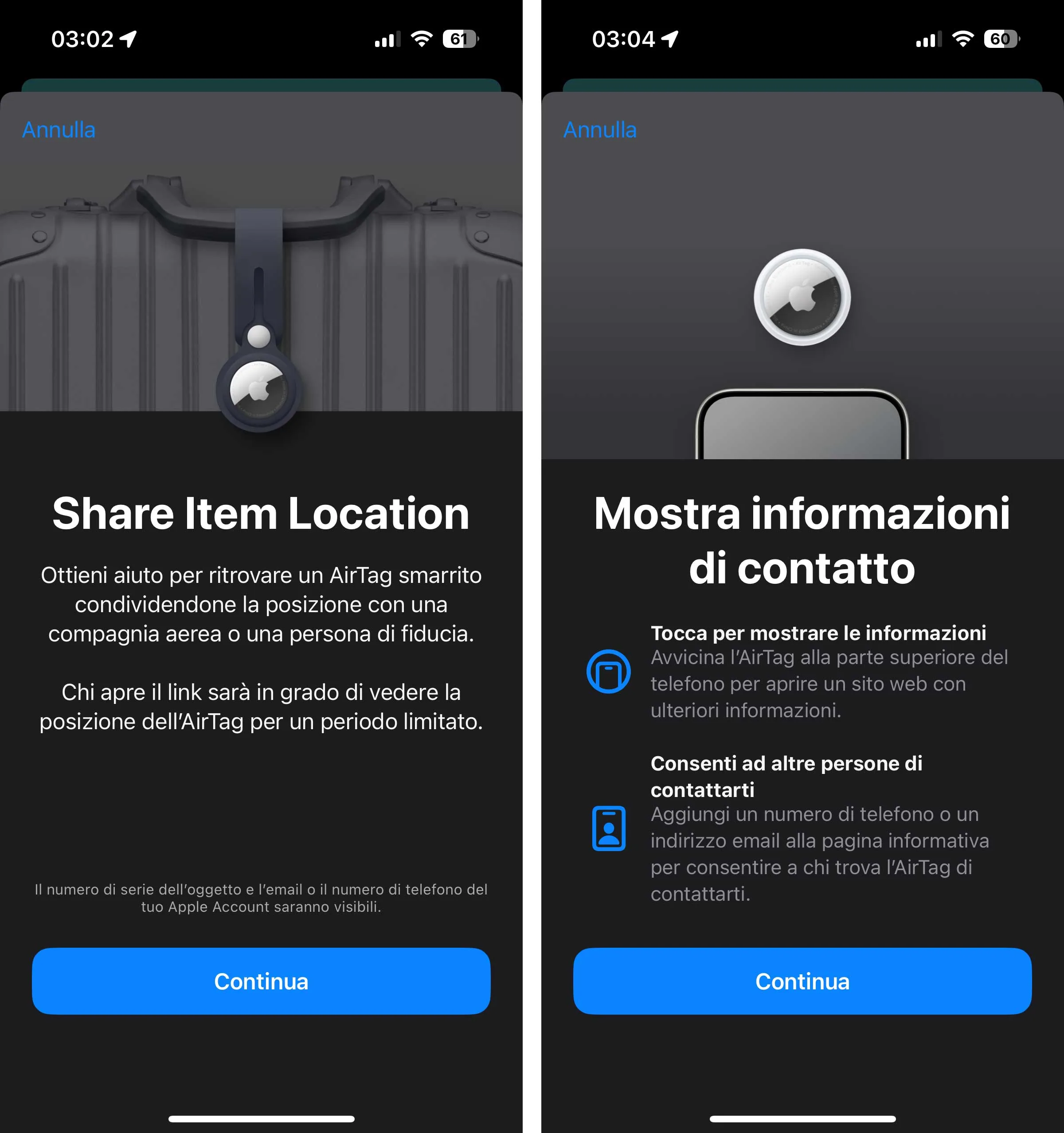 In iOS 18.2 nuova opzione nell'app Dov'è per condividere posizione oggetto smarrito con persona di fiducia - macitynet.it