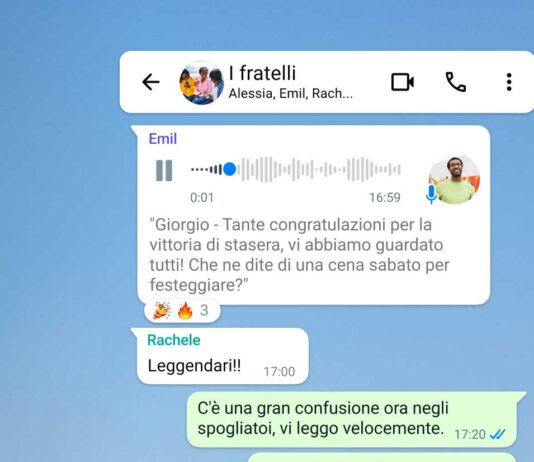 Trascrizione messaggi vocali di WhatsApp