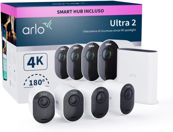 Black Friday, Arlo Ultra 2 con 4 camere al 40 per cento di sconto con prova Arlo Secure - macitynet.it