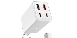 Sconto caricabatterie Baseus, 4 porte potenza fino a 65W prezzo di appena 15 € - macitynet.it