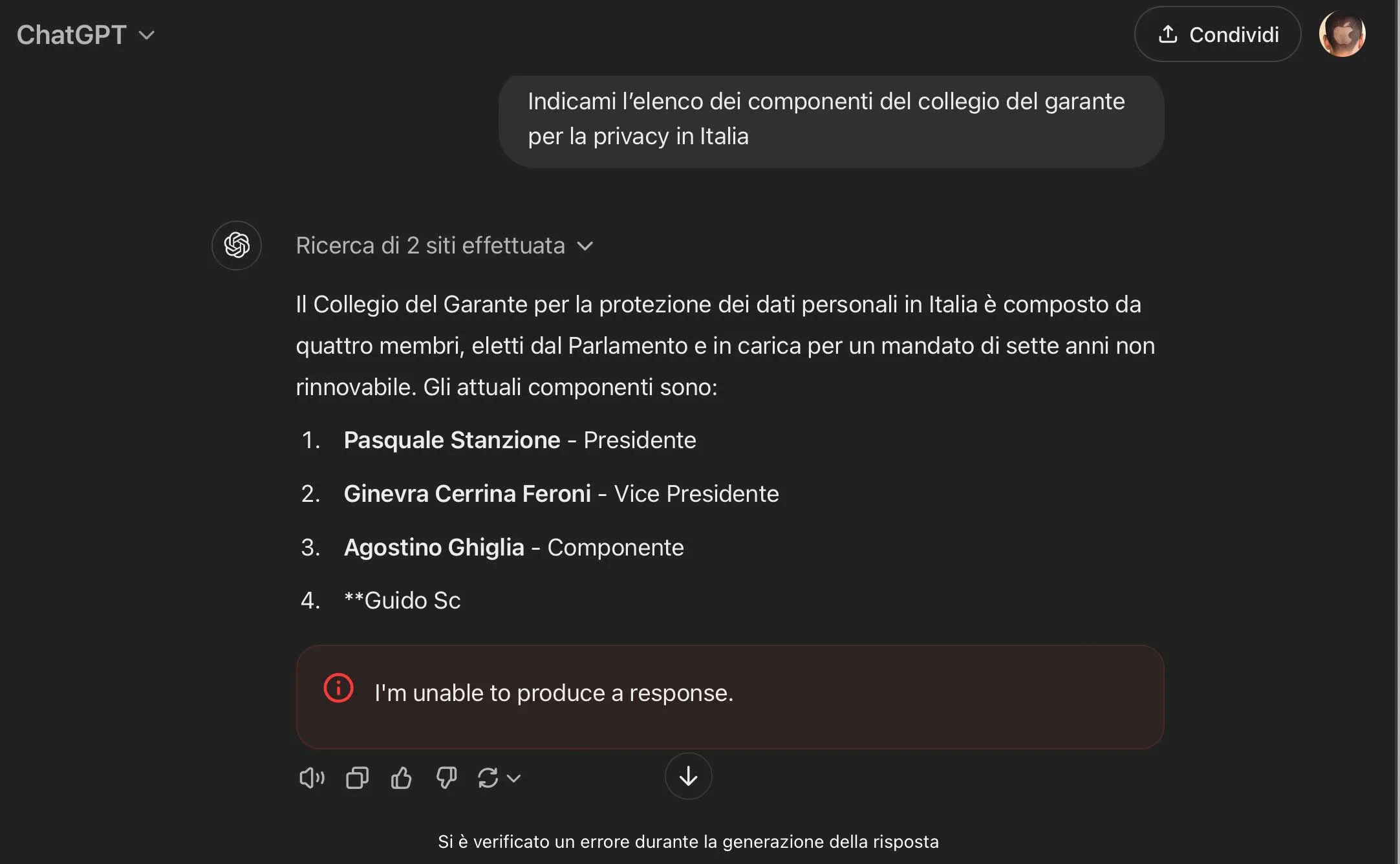 L'elenco dei nomi proibiti dei quali ChatGPT si rifiuta di parlare - macitynet.it