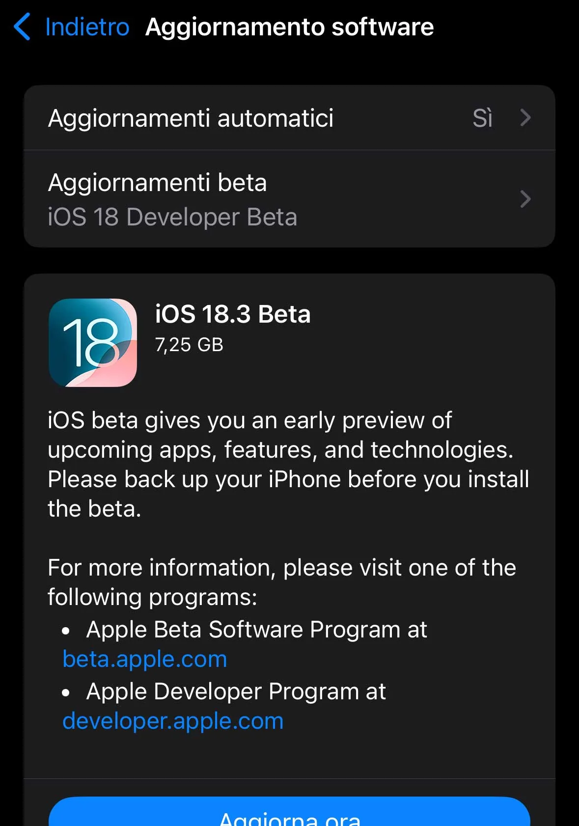 beta 1 di iOS 18.3, iPadOS 18.3, macOS Sequoia 15.3 e altri sistemi agli sviluppatori - macitynet.it