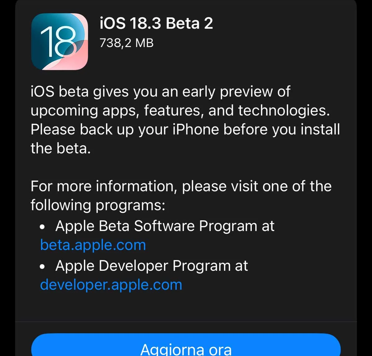 beta 2 di iOS 18.3, iPadOS 18.3, macOS Sequoia 15.3 e altri sistemi agli sviluppatori - macitynet.it