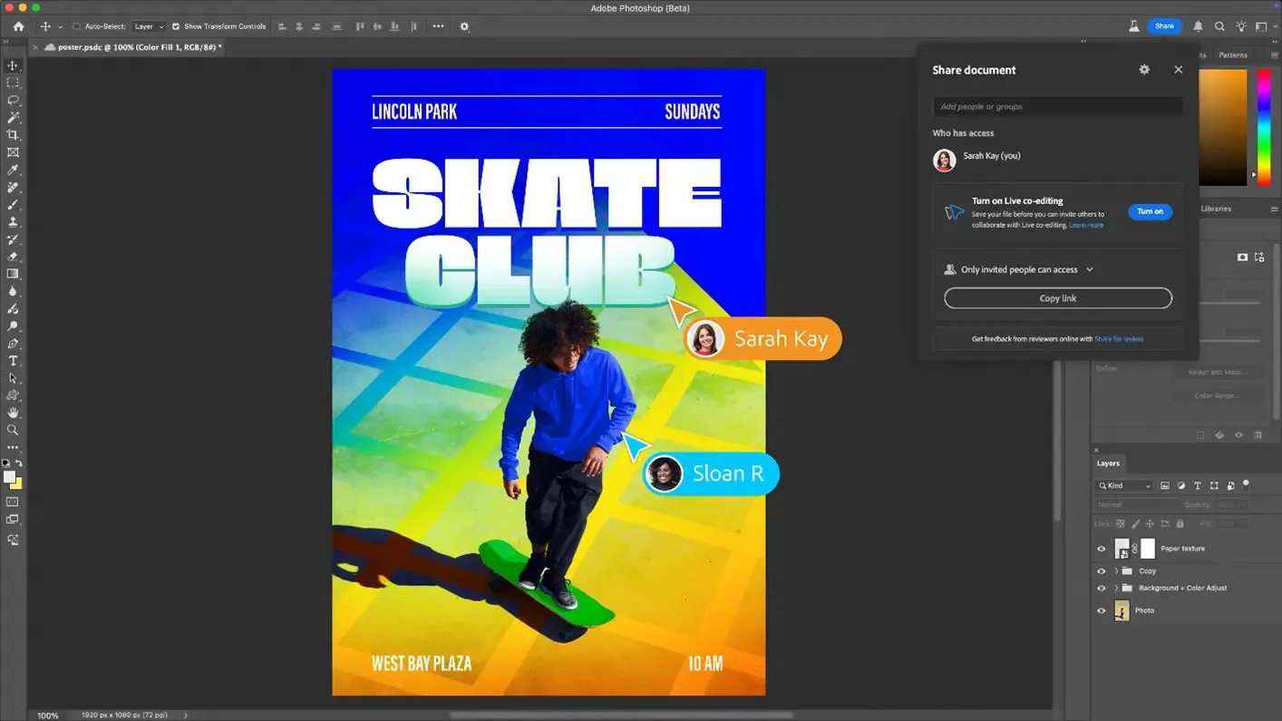 Adobe Photoshop ora con supporto alla collaborazione in tempo reale - macitynet.it