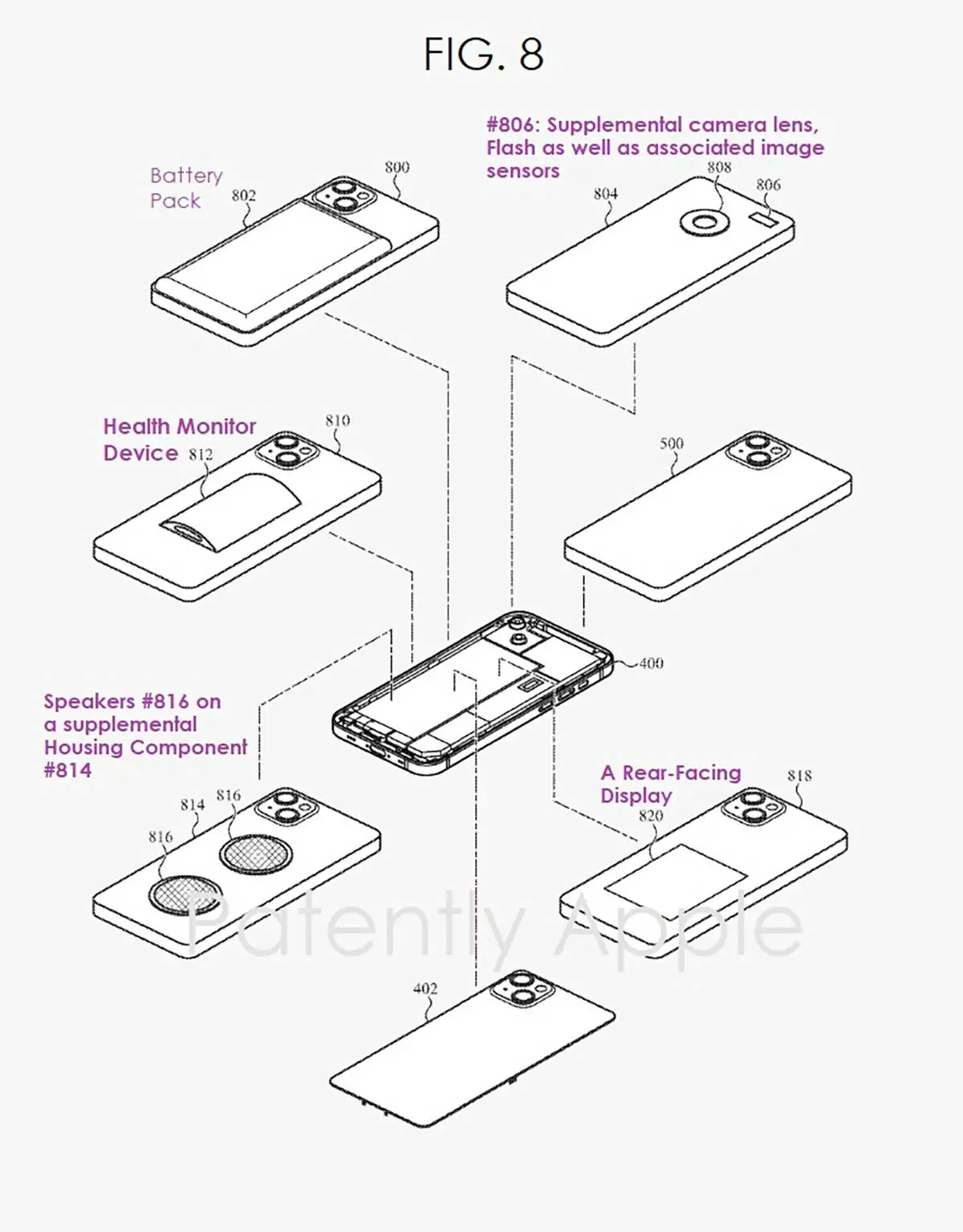 In brevetto Apple l'iPhone camaleontico con la scocca posteriore intercambiabile